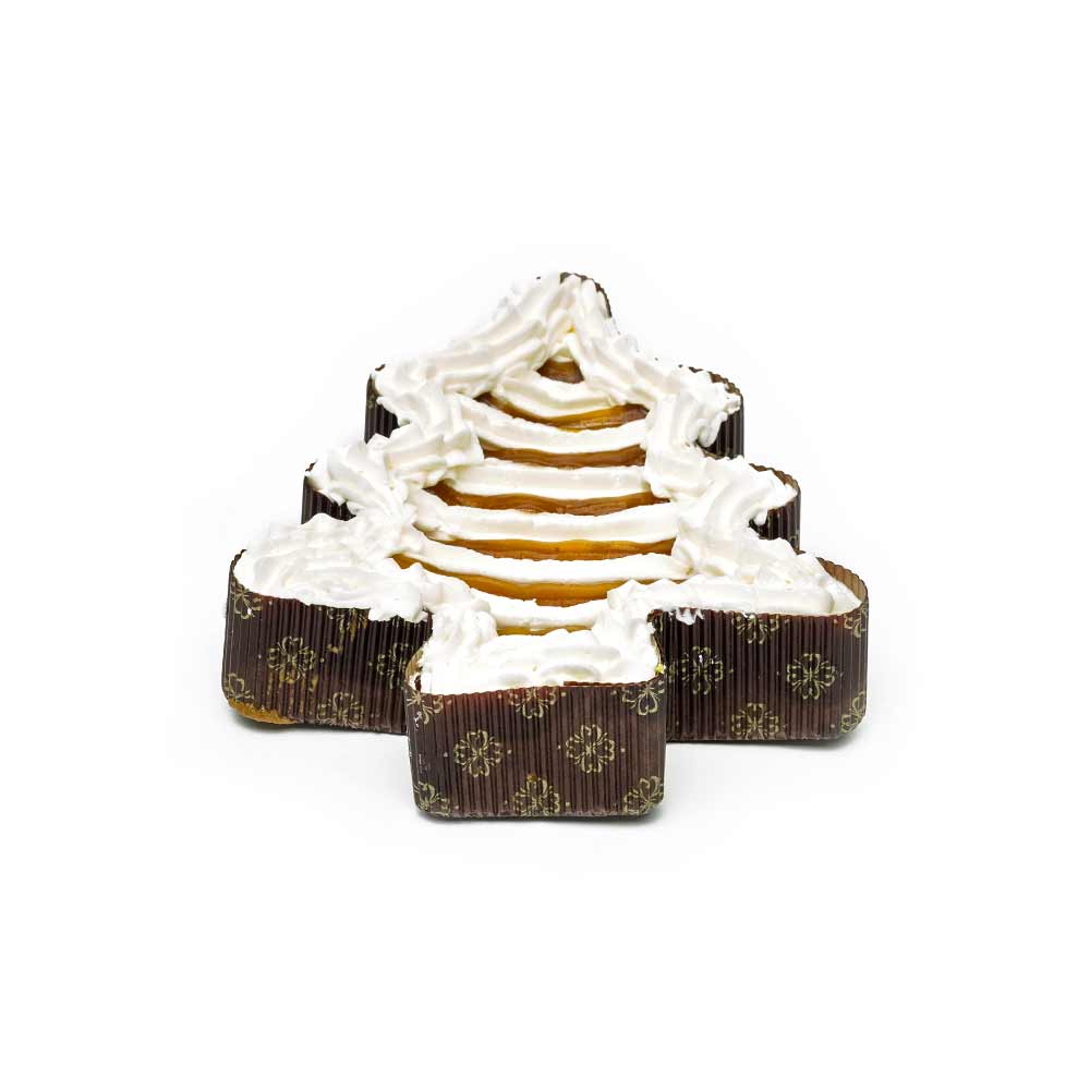 Alberello Small Christmas Tree Paper Loaf Cake Mold - 6 3/8''x5 1/2''x1  3/8'' - 200pcs