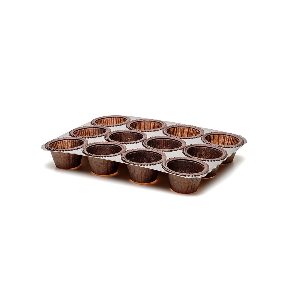 TEGLIE MINISOUFFLÉ 3x4, Cardboard muffin tray