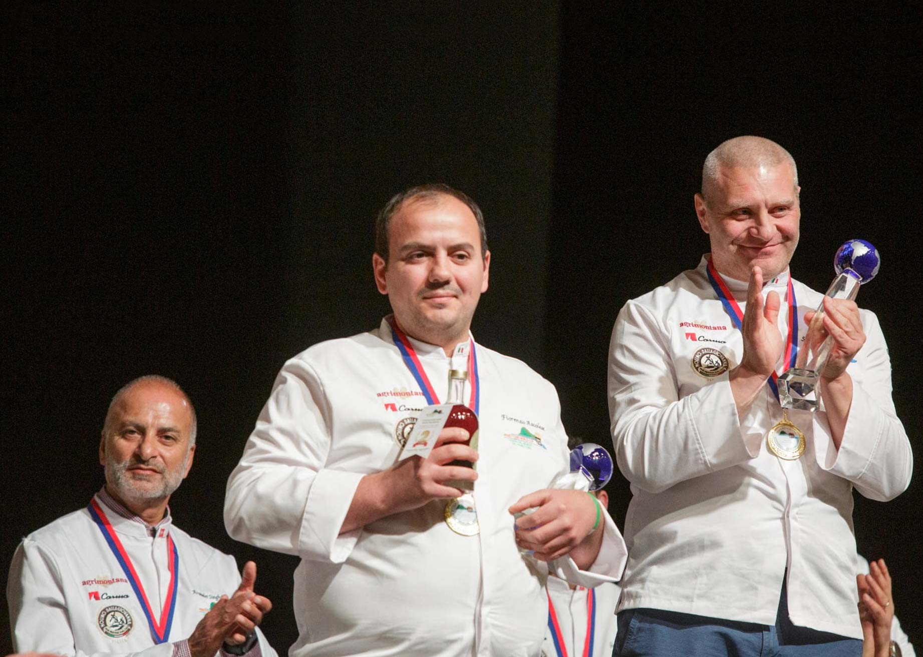 Winners of Panettone World Cup 2021 on the podium
