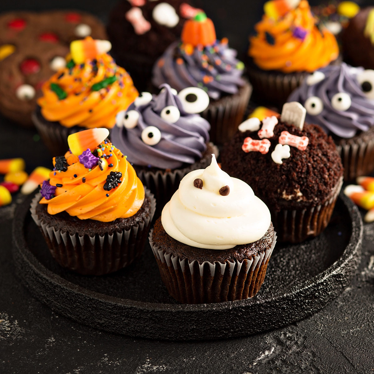 Halloween chocolate cupcakes