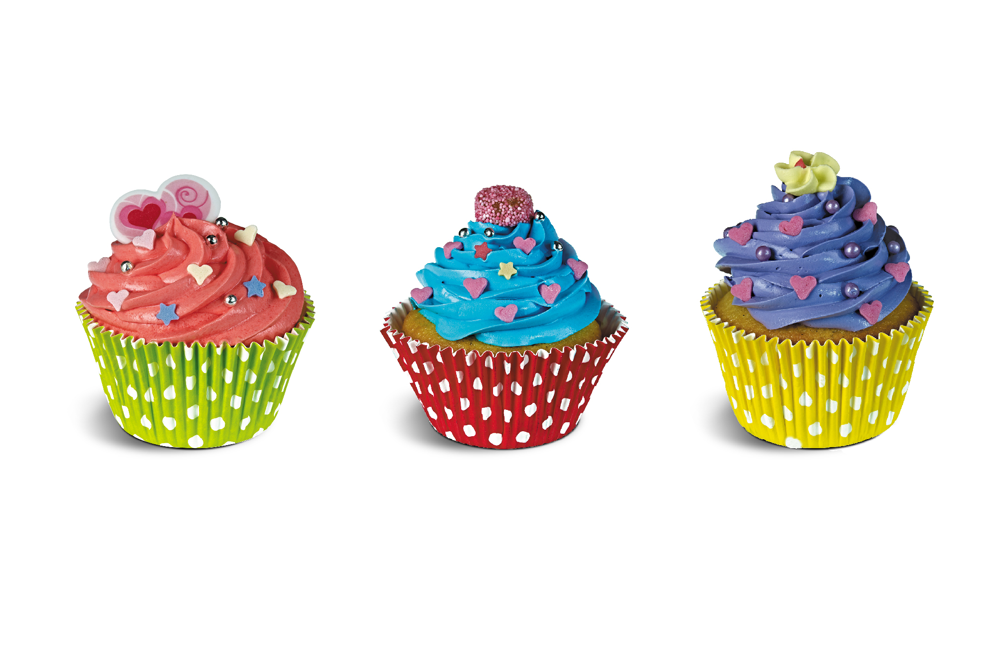 Pirottini Cupcake Azzurro pois bianco