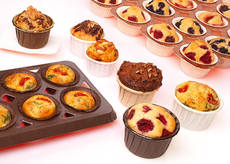 120 Moules muffins carton à pois spécial cuisson - Nordia